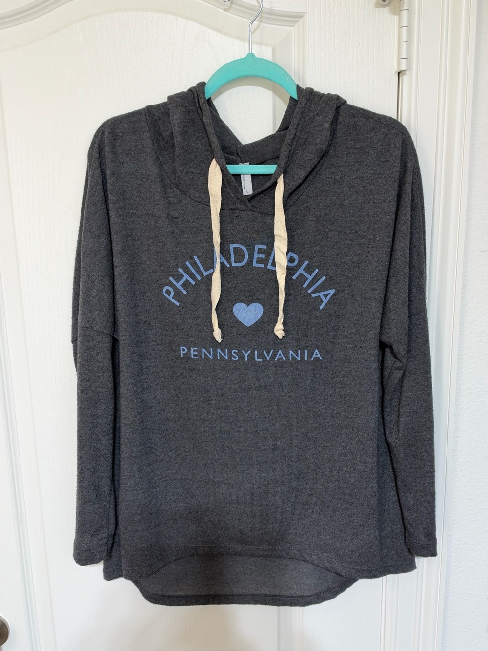 TechStyles Charcoal Philadelphia Heart Pullover Hoodie